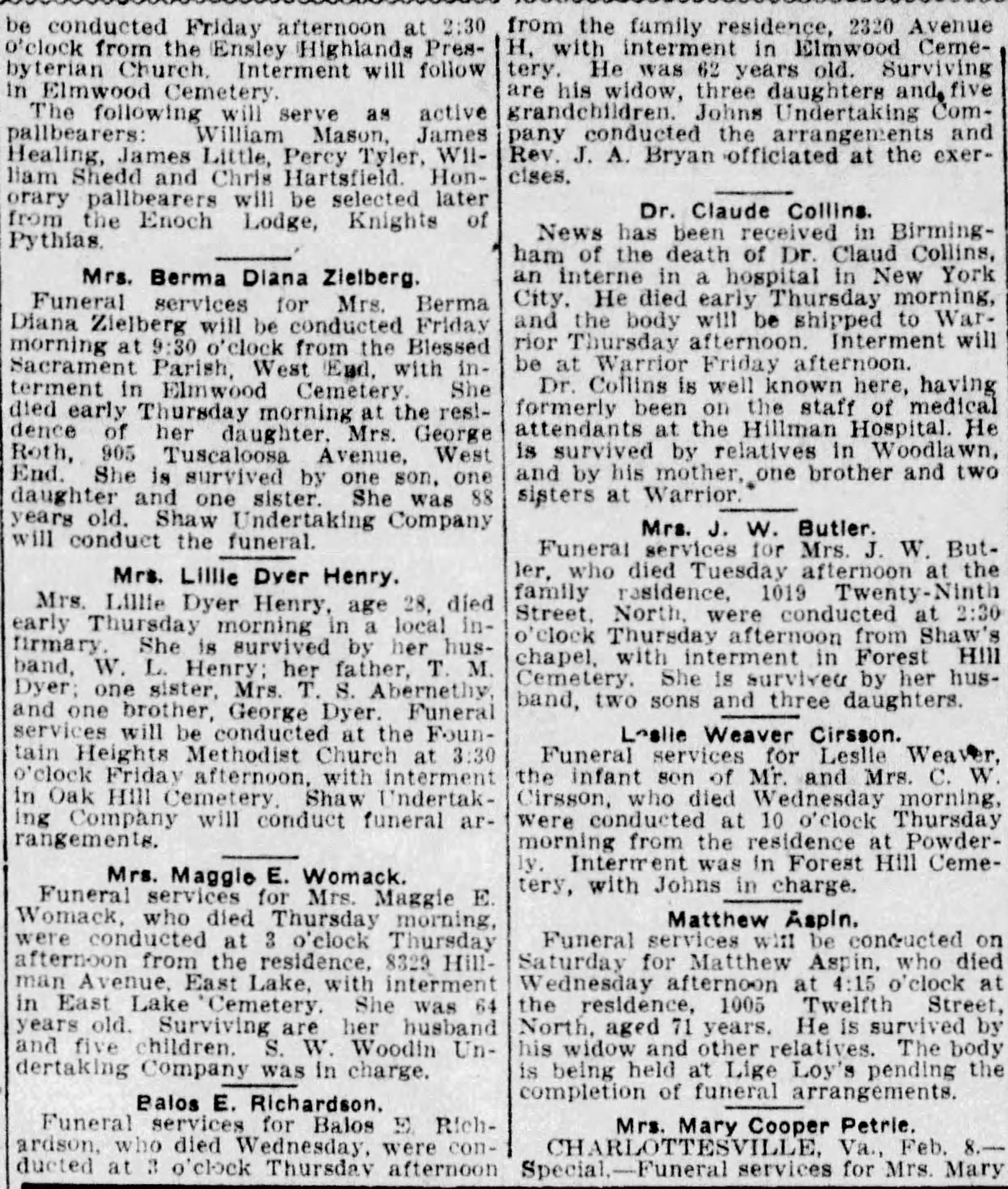 Balos E. Richardson obituary